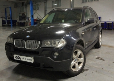 Удаление и отключение катализаторов на BMW X3 e83 2.5 si 218hp 2009 года выпуска